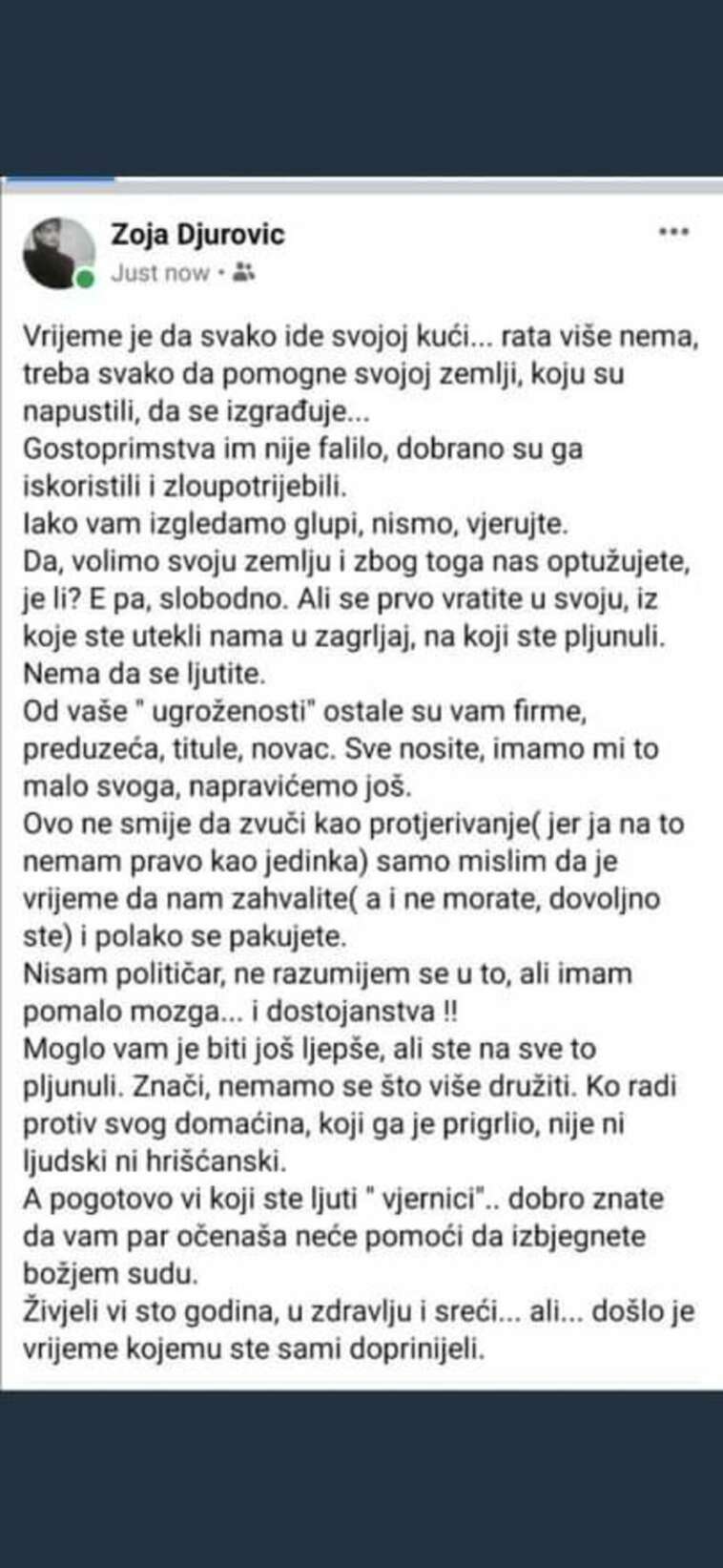 objava direktorke skole